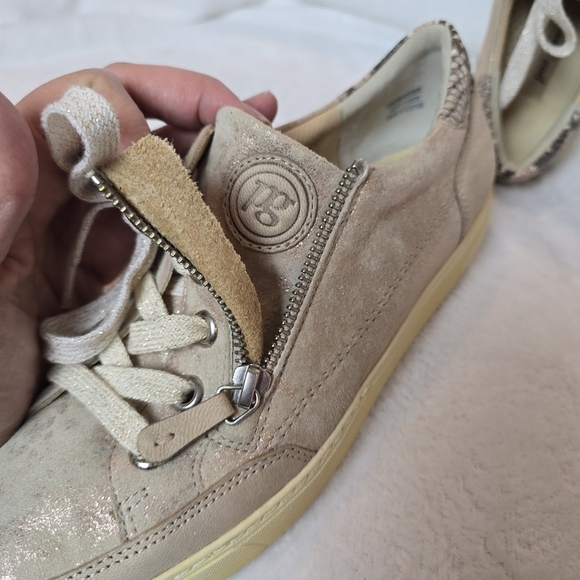 Paul Green Wilson Blush Pink Metallic Leather Sneakers UK 6 / US 8.5 - Picture 6 of 11